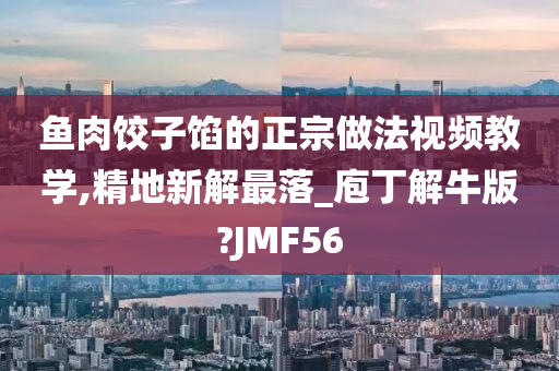 鱼肉饺子馅的正宗做法视频教学,精地新解最落_庖丁解牛版?JMF56