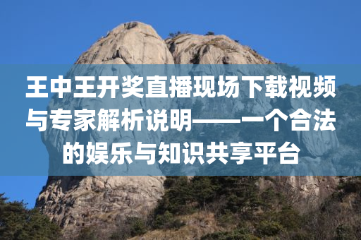 王中王开奖直播现场下载视频与专家解析说明——一个合法的娱乐与知识共享平台