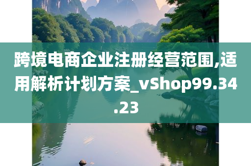 跨境电商企业注册经营范围,适用解析计划方案_vShop99.34.23