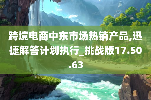 跨境电商中东市场热销产品,迅捷解答计划执行_挑战版17.50.63