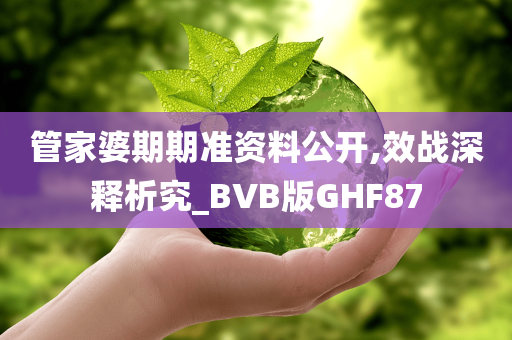 管家婆期期准资料公开,效战深释析究_BVB版GHF87