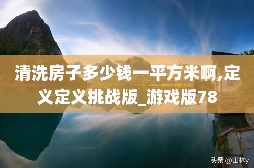 清洗房子多少钱一平方米啊,定义定义挑战版_游戏版78