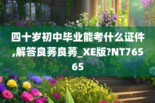 四十岁初中毕业能考什么证件,解答良莠良莠_XE版?NT76565