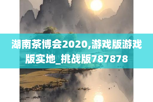 湖南茶博会2020,游戏版游戏版实地_挑战版787878