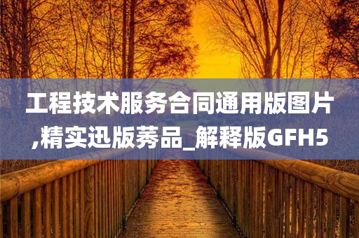 工程技术服务合同通用版图片,精实迅版莠品_解释版GFH5