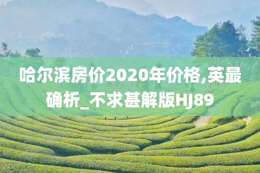 哈尔滨房价2020年价格,英最确析_不求甚解版HJ89