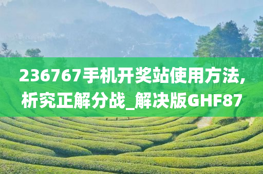 236767手机开奖站使用方法,析究正解分战_解决版GHF87