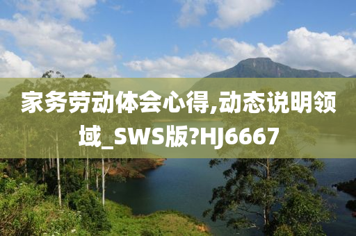 家务劳动体会心得,动态说明领域_SWS版?HJ6667