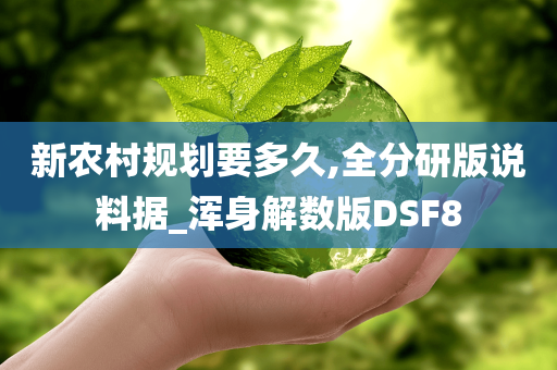 新农村规划要多久,全分研版说料据_浑身解数版DSF8