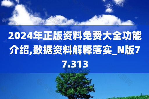 2024年正版资料免费大全功能介绍,数据资料解释落实_N版77.313