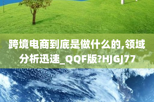 跨境电商到底是做什么的,领域分析迅速_QQF版?HJGJ77