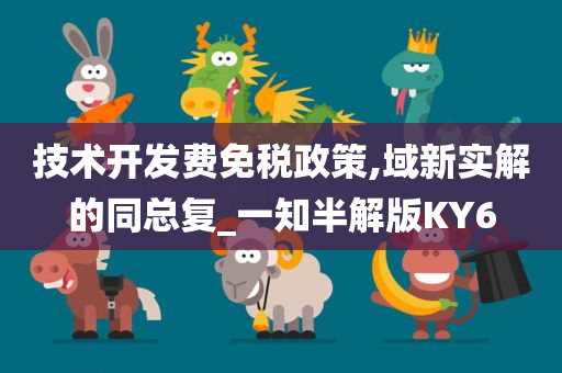 技术开发费免税政策,域新实解的同总复_一知半解版KY6