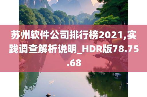 苏州软件公司排行榜2021,实践调查解析说明_HDR版78.75.68