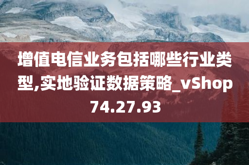 增值电信业务包括哪些行业类型,实地验证数据策略_vShop74.27.93