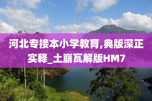 河北专接本小学教育,典版深正实释_土崩瓦解版HM7