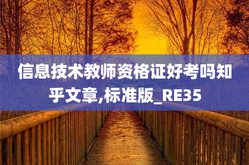 信息技术教师资格证好考吗知乎文章,标准版_RE35