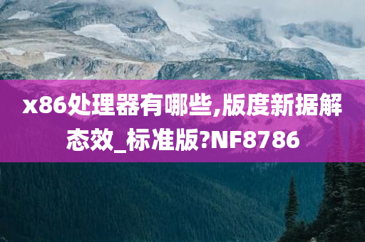 x86处理器有哪些,版度新据解态效_标准版?NF8786