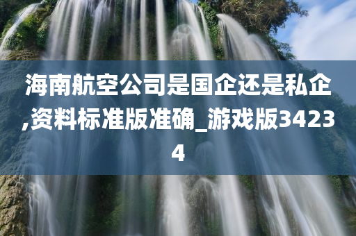 海南航空公司是国企还是私企,资料标准版准确_游戏版34234