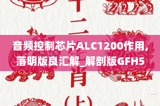 音频控制芯片ALC1200作用,落明版良汇解_解剖版GFH5