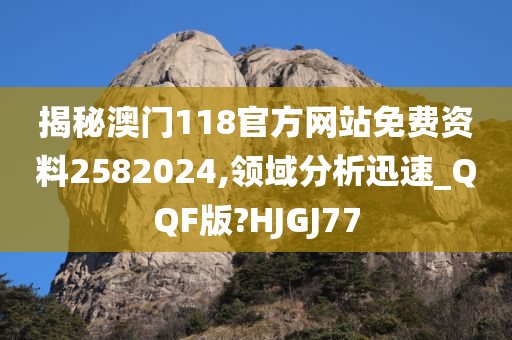 揭秘澳门118官方网站免费资料2582024,领域分析迅速_QQF版?HJGJ77