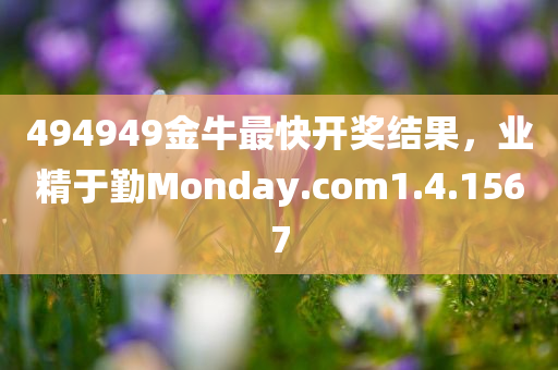 494949金牛最快开奖结果，业精于勤Monday.com1.4.1567