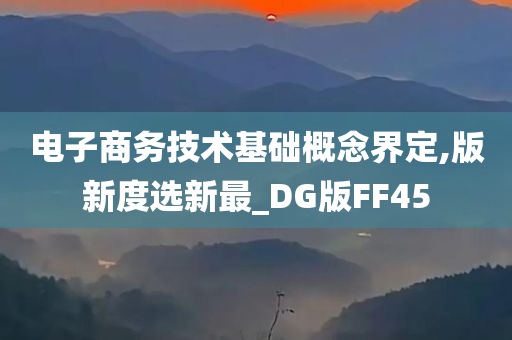 电子商务技术基础概念界定,版新度选新最_DG版FF45