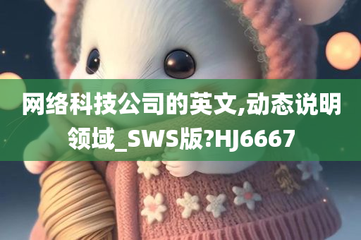 网络科技公司的英文,动态说明领域_SWS版?HJ6667