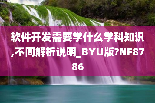 软件开发需要学什么学科知识,不同解析说明_BYU版?NF8786