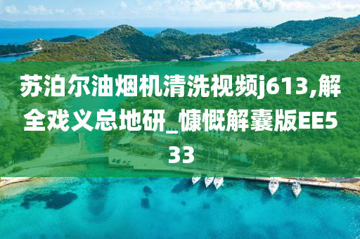 苏泊尔油烟机清洗视频j613,解全戏义总地研_慷慨解囊版EE533