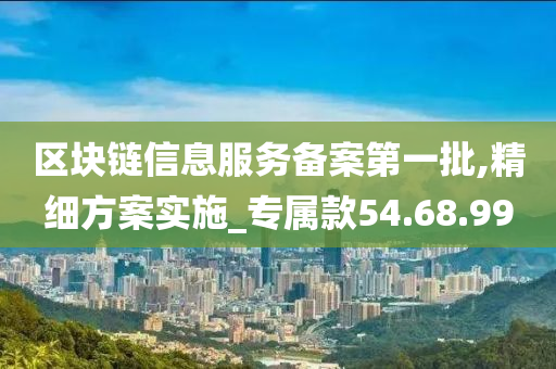 区块链信息服务备案第一批,精细方案实施_专属款54.68.99