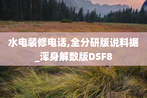 水电装修电话,全分研版说料据_浑身解数版DSF8