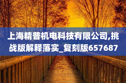 上海精普机电科技有限公司,挑战版解释落实_复刻版657687