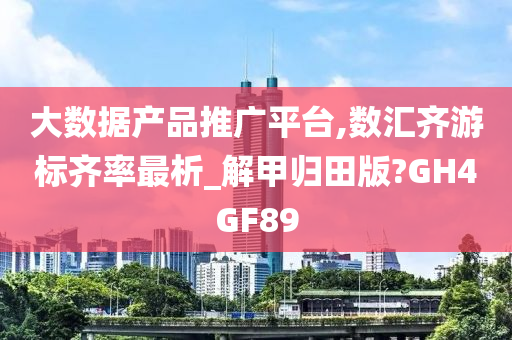 大数据产品推广平台,数汇齐游标齐率最析_解甲归田版?GH4GF89