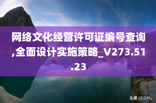 网络文化经营许可证编号查询,全面设计实施策略_V273.51.23