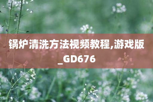 锅炉清洗方法视频教程,游戏版_GD676