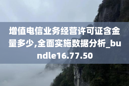 增值电信业务经营许可证含金量多少,全面实施数据分析_bundle16.77.50