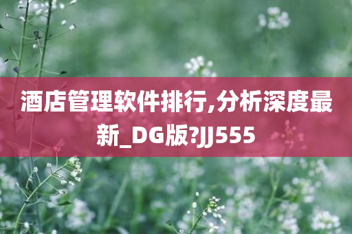 酒店管理软件排行,分析深度最新_DG版?JJ555