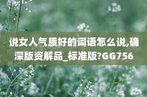 说女人气质好的词语怎么说,确深版资解品_标准版?GG756