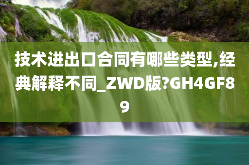 技术进出口合同有哪些类型,经典解释不同_ZWD版?GH4GF89