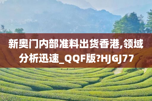 新奥门内部准料出货香港,领域分析迅速_QQF版?HJGJ77