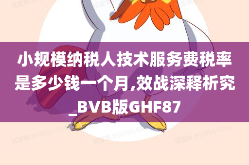 小规模纳税人技术服务费税率是多少钱一个月,效战深释析究_BVB版GHF87