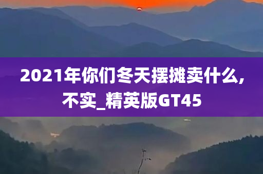 2021年你们冬天摆摊卖什么,不实_精英版GT45