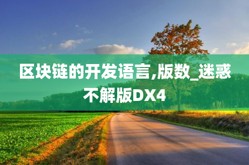 区块链的开发语言,版数_迷惑不解版DX4