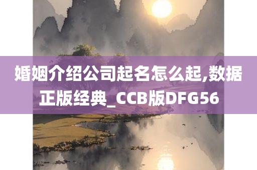 婚姻介绍公司起名怎么起,数据正版经典_CCB版DFG56