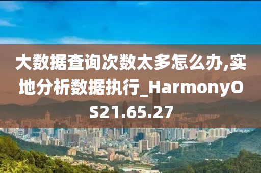 大数据查询次数太多怎么办,实地分析数据执行_HarmonyOS21.65.27