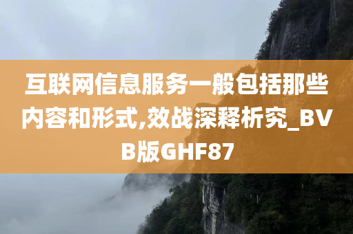 互联网信息服务一般包括那些内容和形式,效战深释析究_BVB版GHF87