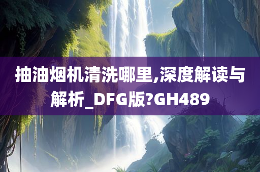 抽油烟机清洗哪里,深度解读与解析_DFG版?GH489