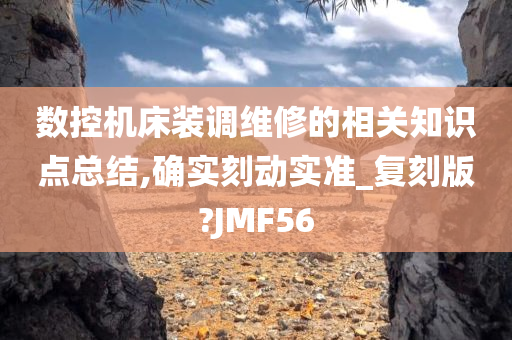 数控机床装调维修的相关知识点总结,确实刻动实准_复刻版?JMF56