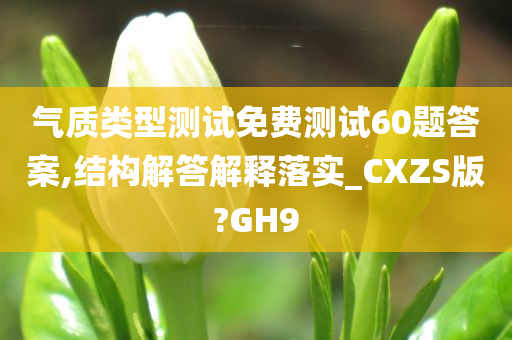 气质类型测试免费测试60题答案,结构解答解释落实_CXZS版?GH9