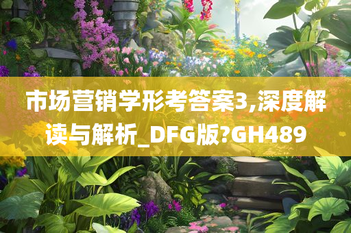 市场营销学形考答案3,深度解读与解析_DFG版?GH489